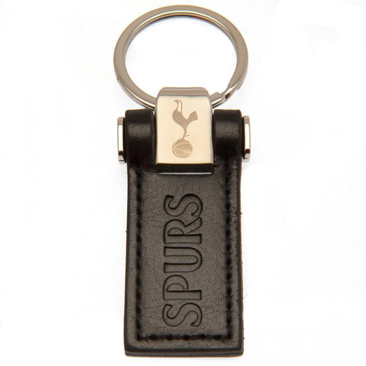 Black-Gold - Front - Tottenham Hotspur FC Leather Keyring