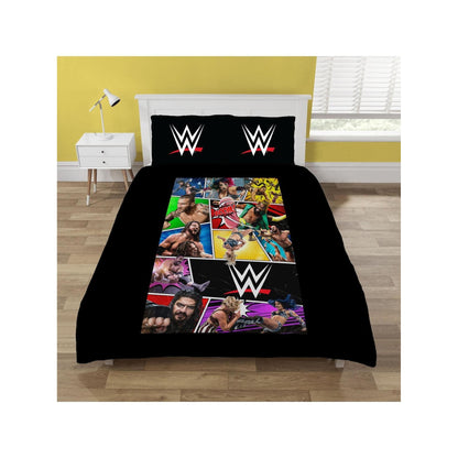 Black-Red - Back - WWE Duvet Cover Set