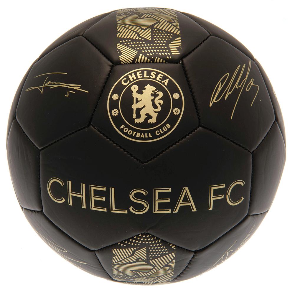 Black-Gold - Front - Chelsea FC Phantom Signature Football