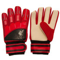 Red-Black-White - Front - Liverpool FC Childrens-Kids Delta Goalkeeper Gloves