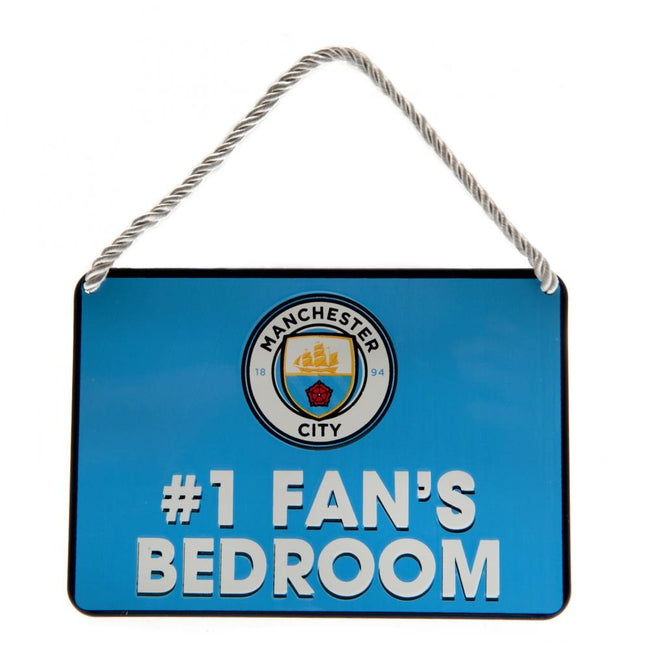 Sky Blue - Front - Manchester City FC Official Bedroom No. 1 Fan Sign