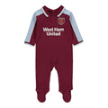 Claret Red-Blue - Front - West Ham United FC Baby Sleepsuit