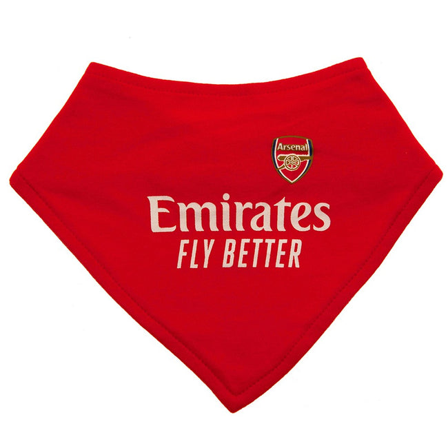 Red-Yellow-Black - Back - Arsenal FC Baby Bibs Set (Pack of 2)