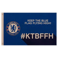 Blue-Black-White - Back - Chelsea FC Keep The Blue Flag Flying High Slogan Flag