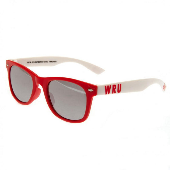 Red-White - Back - Wales RU Childrens-Kids Retro Sunglasses