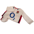 White-Claret Red - Back - England RFU Baby Crest Sleepsuit