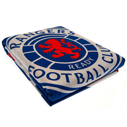 Royal Blue-White-Red - Side - Rangers FC Reversible Pulse Duvet Cover Set
