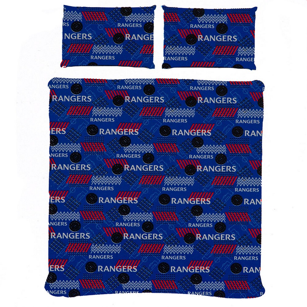 Royal Blue-White-Red - Lifestyle - Rangers FC Reversible Pulse Duvet Cover Set