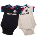 Navy-White - Front - Scotland RU Baby Bodysuit (Pack of 2)