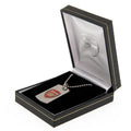 Silver-Red - Side - Arsenal FC Crest Dog Tag And Chain
