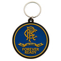 Blue-Mustard Yellow - Front - Rangers FC 150 Years Forever Ready PVC Keyring