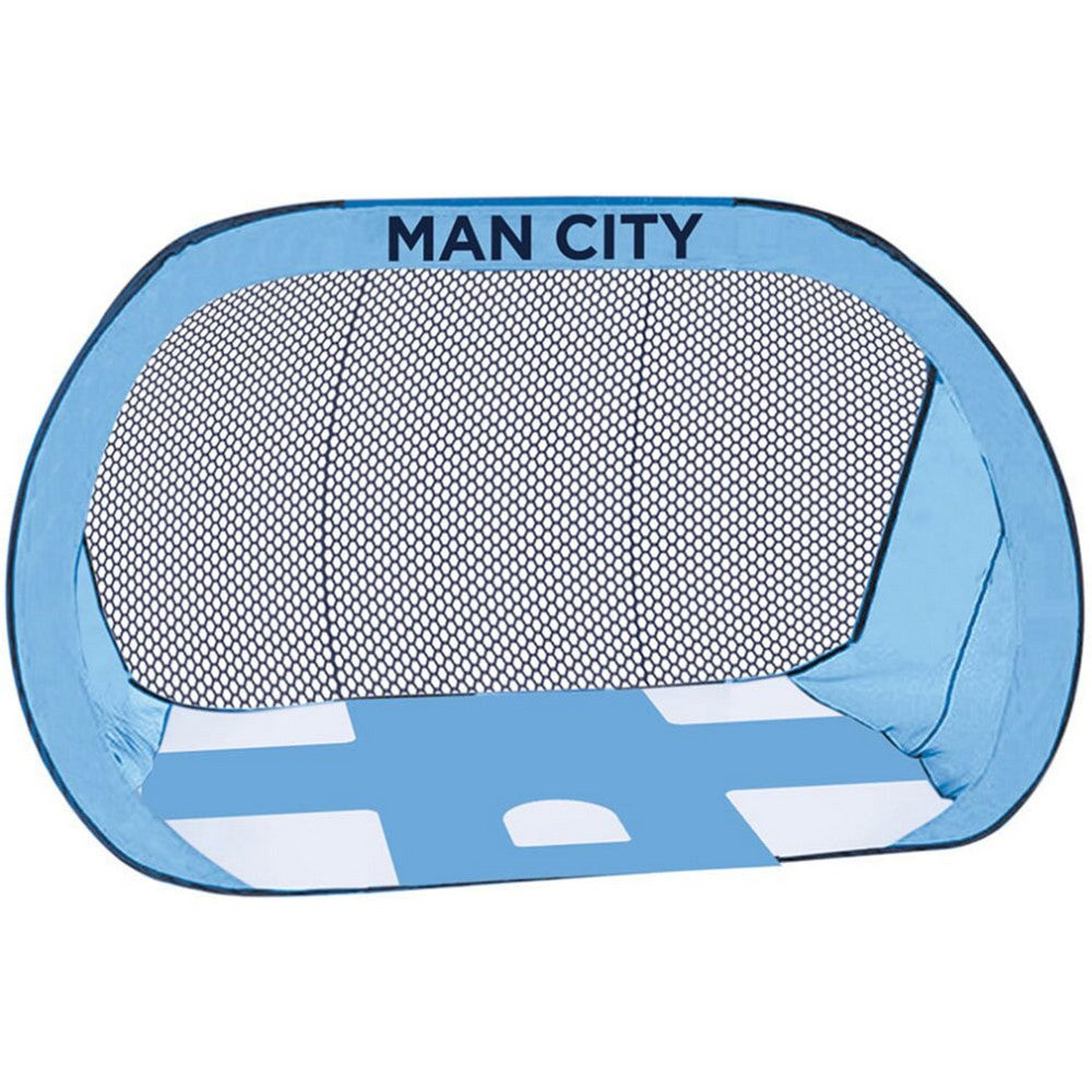 Blue-Black - Back - Manchester City FC Crest Pop Up Football Goal
