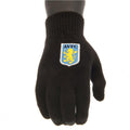 Black-Blue - Back - Aston Villa FC Childrens-Kids Knitted Gloves