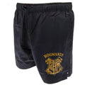 Navy-Gold - Front - Harry Potter Mens Hogwarts Crest Swimming Shorts