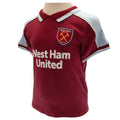 Claret Red-Sky Blue - Back - West Ham United FC Baby T-Shirt & Shorts Set