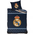 Navy - Front - Real Madrid CF Crest Duvet Cover Set