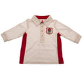 White-Red - Front - England RFU Childrens-Kids Rugby Jersey
