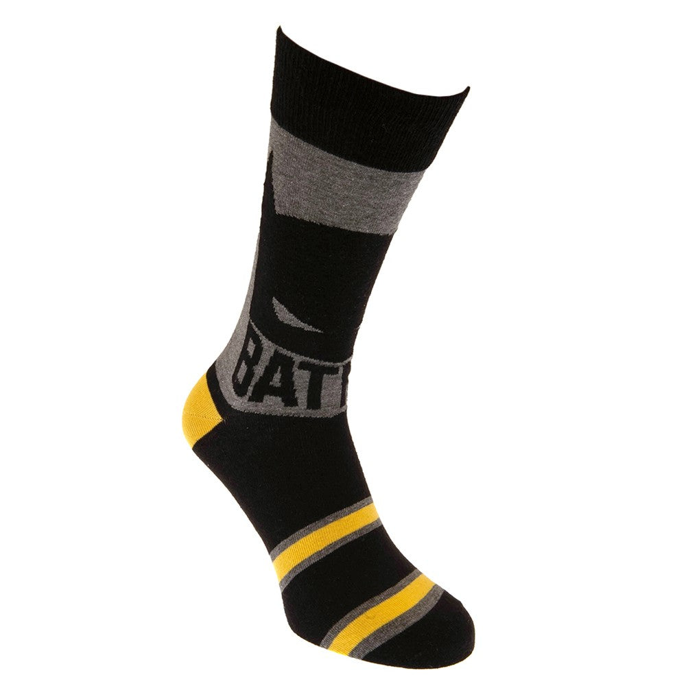 Black-Grey-Yellow - Back - Batman Mens Socks (Pack of 3)