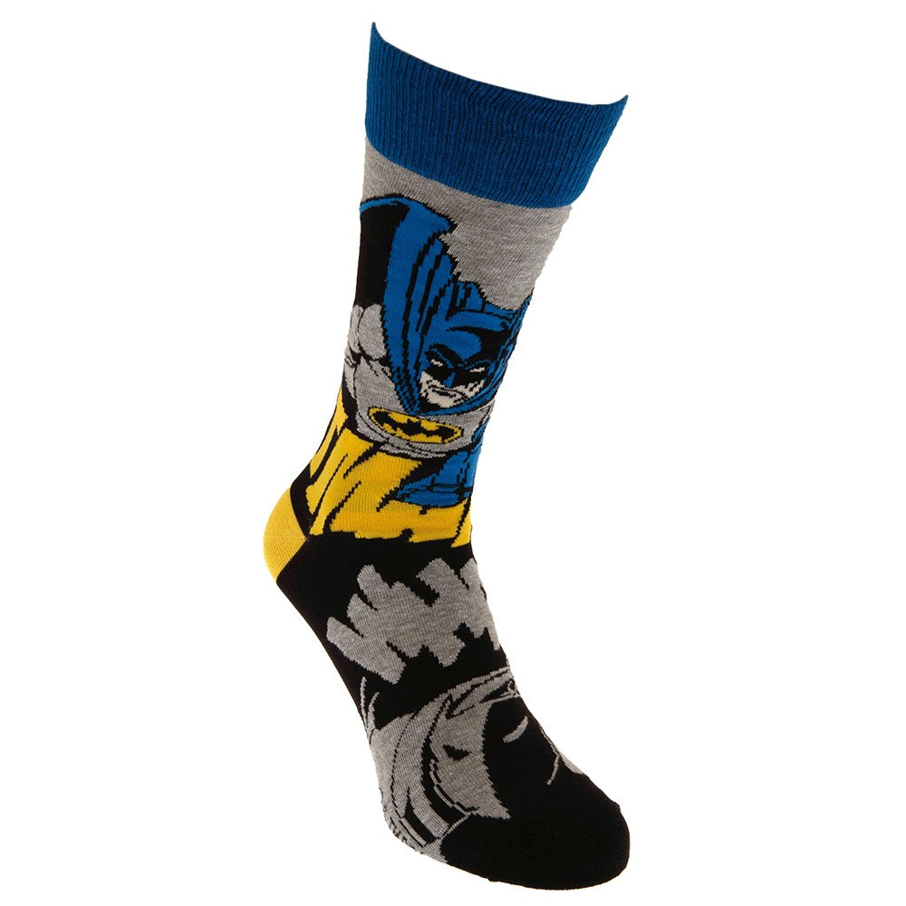 Black-Grey-Yellow - Side - Batman Mens Socks (Pack of 3)