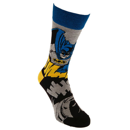 Black-Grey-Yellow - Side - Batman Mens Socks (Pack of 3)