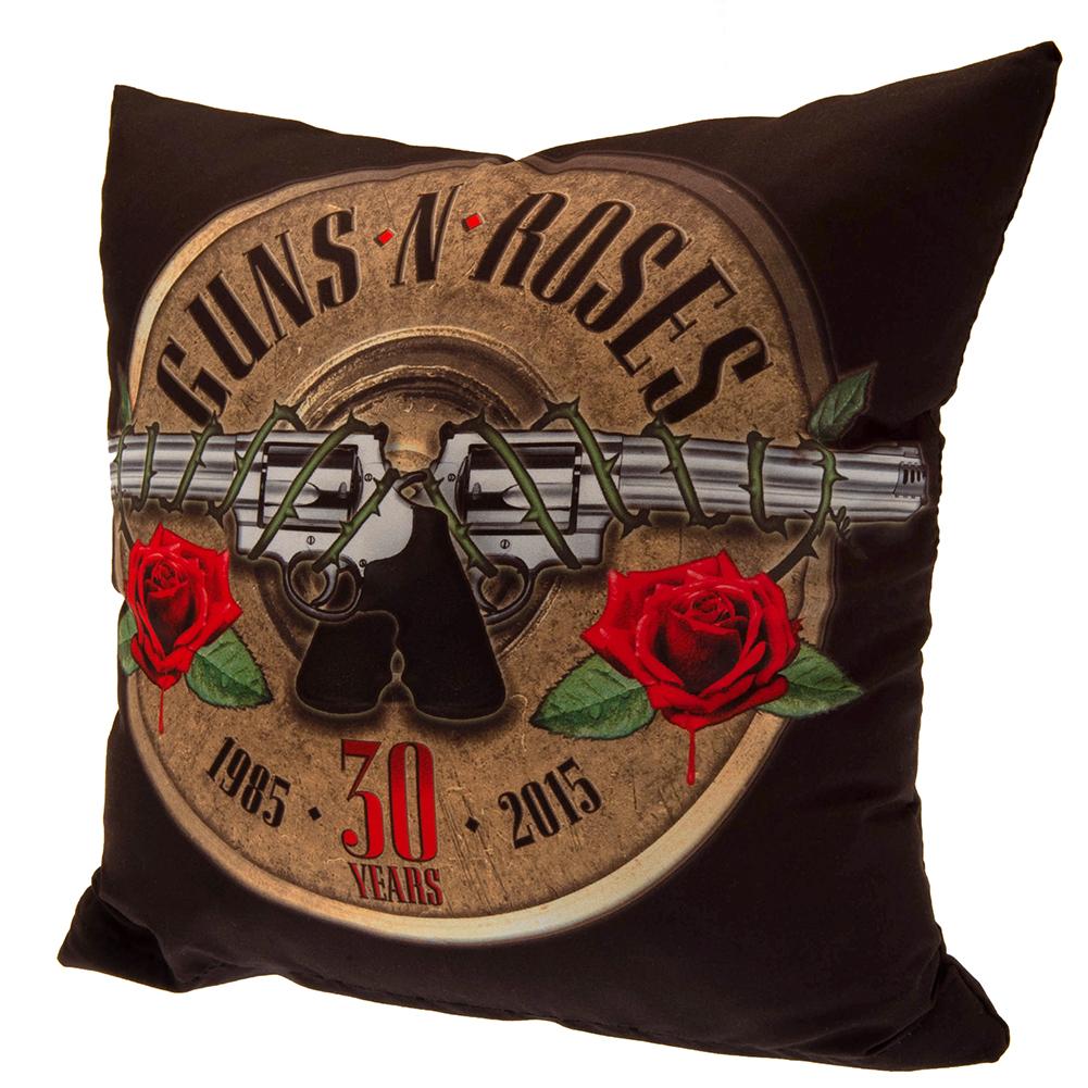 Black-Brown-Red - Front - Guns N Roses Filled Cushion