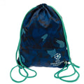 Aquamarine-Blue-White - Front - UEFA Champions League Abstract Drawstring Bag
