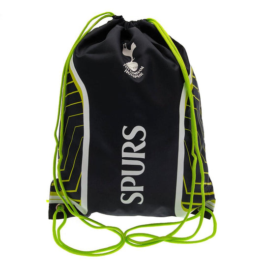 Black-Green-White - Front - Tottenham Hotspur FC Flash Drawstring Bag