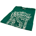Green-White - Back - Harry Potter Childrens-Kids Slytherin T-Shirt