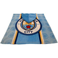 Sky Blue-White-Gold - Back - Manchester City FC Childrens-Kids Crest Hooded Towel