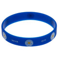 Blue-White - Front - Leicester City FC Crest Silicone Wristband
