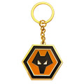 Black-Orange-Gold - Front - Wolverhampton Wanderers FC Crest Keyring