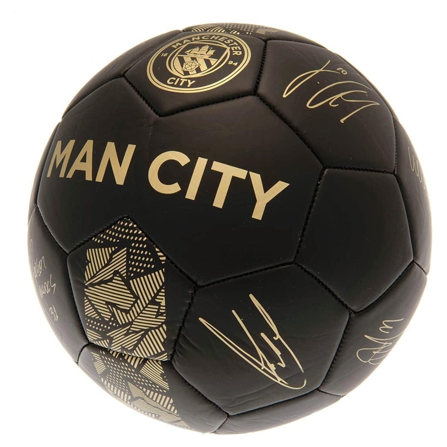 Matt Black-Gold - Side - Manchester City FC Phantom Signature Football