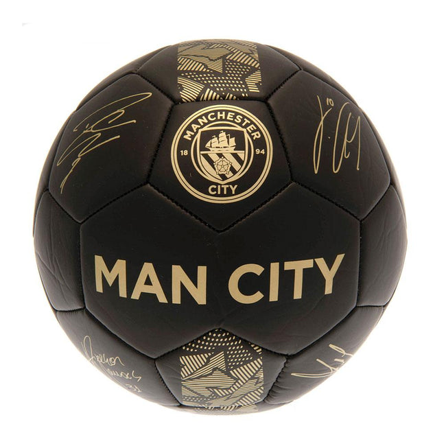 Matt Black-Gold - Front - Manchester City FC Phantom Signature Football