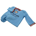 Sky Blue-Red - Back - Manchester City FC Baby Crest Sleepsuit