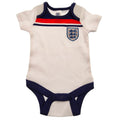 White-Red-Blue - Back - England FA Baby Retro Bodysuit