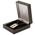 Chrome-Black - Side - Tottenham Hotspur FC Crest Dog Tag And Chain