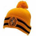 Yellow-Black - Back - Harry Potter Childrens-Kids Hufflepuff Crest Hat And Scarf Set