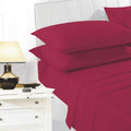 Red - Front - K Collection percale Percale Fitted Sheet