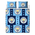 Multicoloured - Back - Manchester City FC Reversible Crest Duvet Set