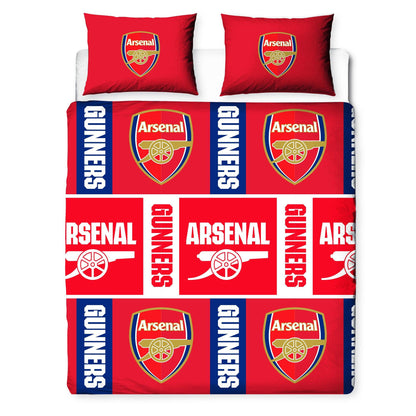Multicoloured - Back - Arsenal FC Gunners Reversible Crest Duvet Set