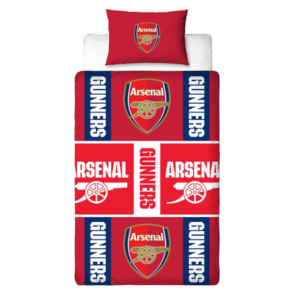 Multicoloured - Front - Arsenal FC Gunners Reversible Crest Duvet Set