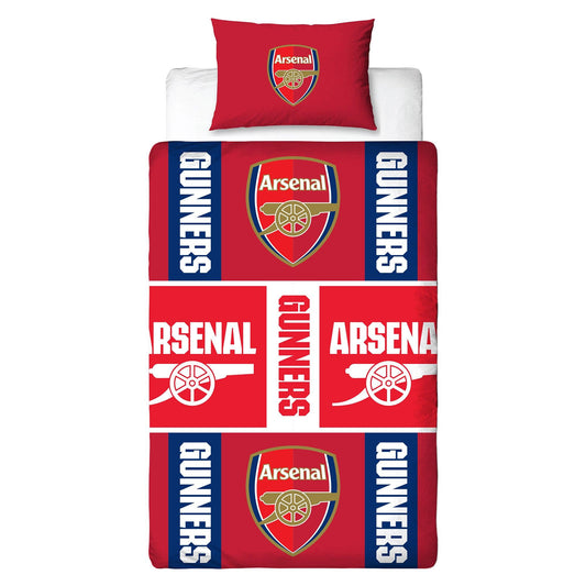 Multicoloured - Front - Arsenal FC Gunners Reversible Crest Duvet Set