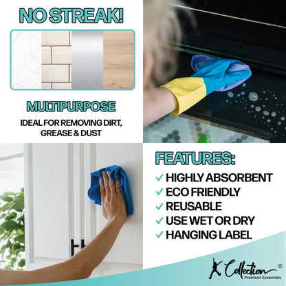 Multicoloured - Lifestyle - K Collection Microfibre Cleaning Cloth (Pack of 4)