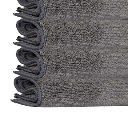 Grey - Back - K Collection Microfibre Cleaning Cloth (Pack of 4)