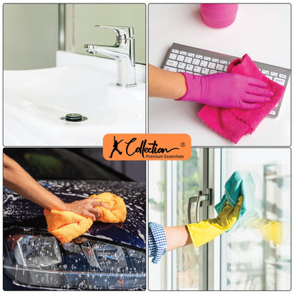 Black - Close up - K Collection Microfibre Cleaning Cloth (Pack of 4)
