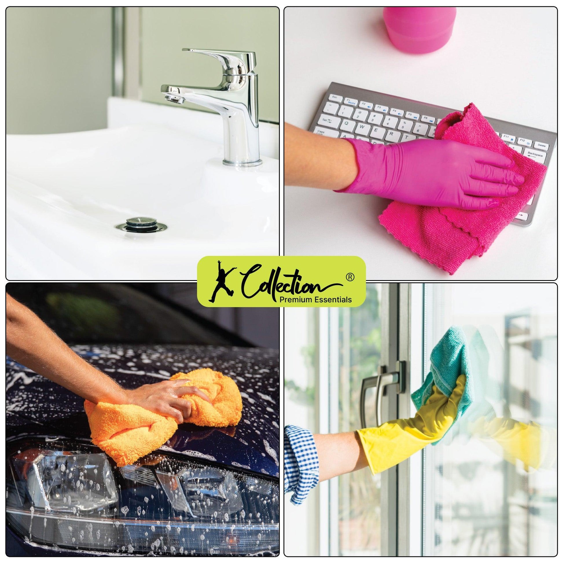 Grey - Close up - K Collection Microfibre Cleaning Cloth (Pack of 4)