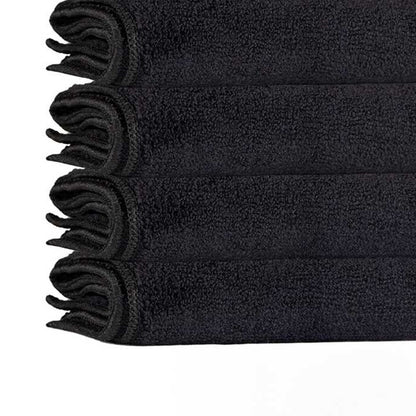 Black - Back - K Collection Microfibre Cleaning Cloth (Pack of 4)