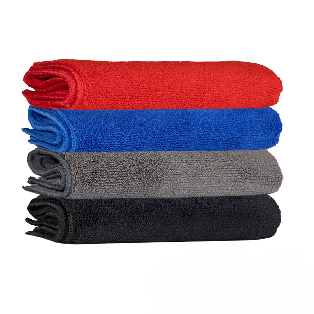 Multicoloured - Front - K Collection Microfibre Cleaning Cloth (Pack of 4)