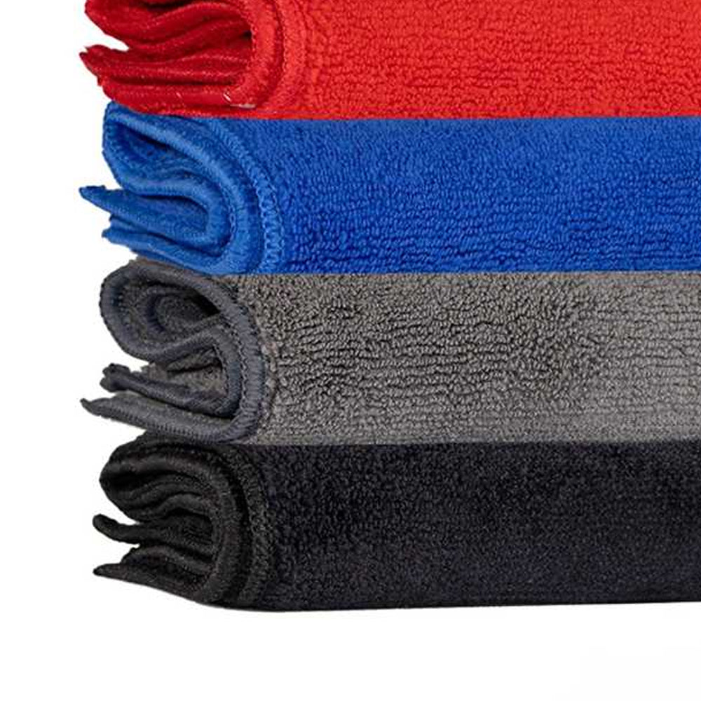 Yellow - Side - K Collection Microfibre Cleaning Cloth (Pack of 4)