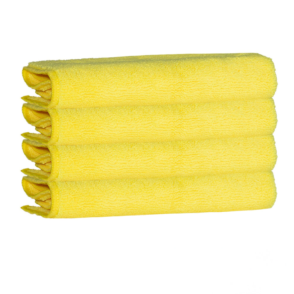 Yellow - Lifestyle - K Collection Microfibre Cleaning Cloth (Pack of 4)